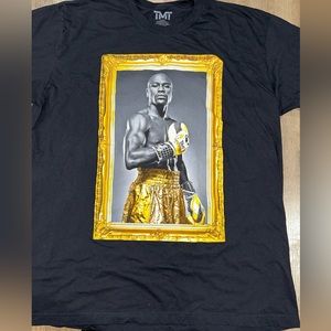 Floyd Mayweather TMT Shirt Gold‎ Glove Boxing Mens